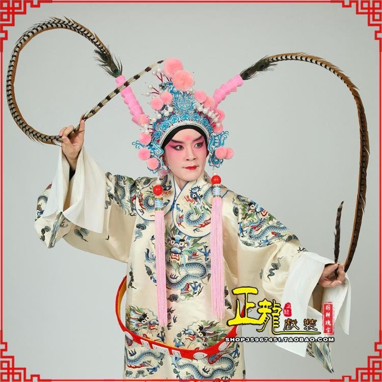 台儿庄京剧戏曲道具用品舞台演出精品羽毛雉鸡毛 翎子