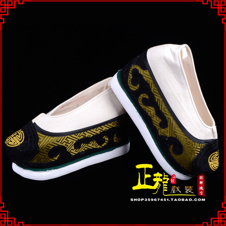 台儿庄戏鞋方口鞋老生鞋老旦鞋三义斋纸底内高福字履